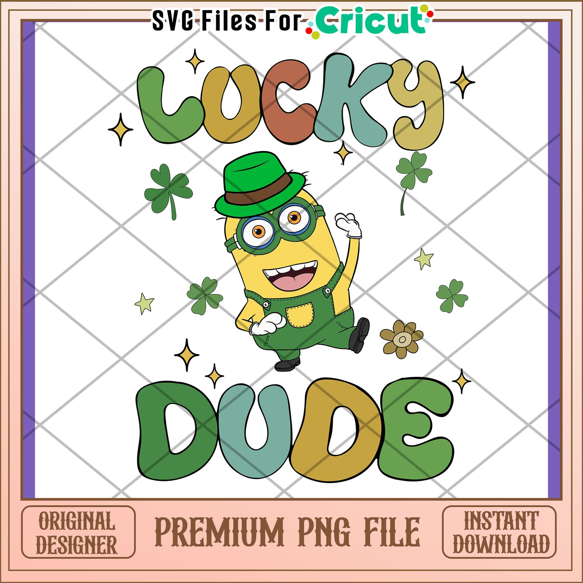 Lucky Dude Minion PNG Design for St Patricks Day