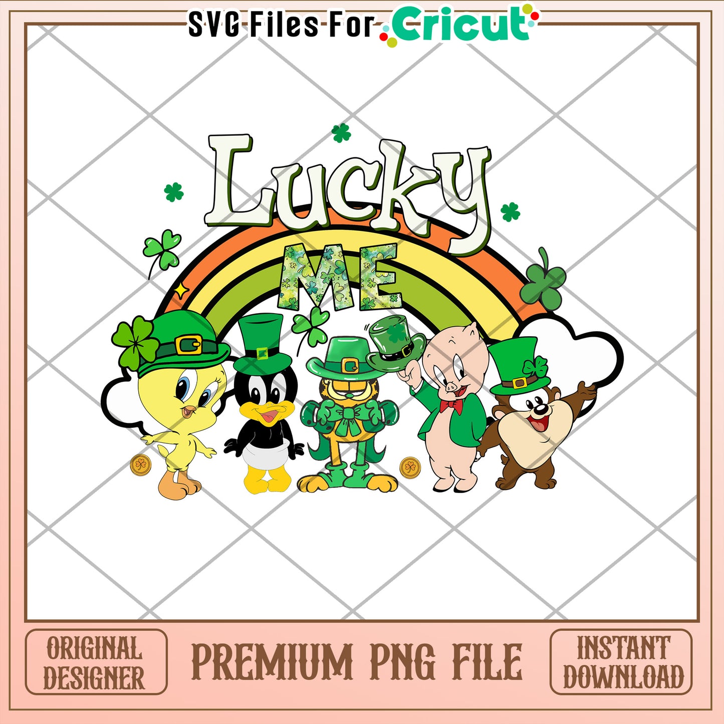 Lucky Me St Patricks Day PNG File for Cricut Crafts
