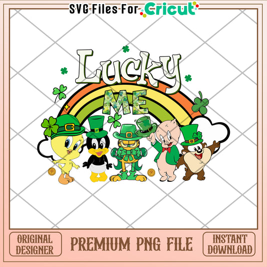 Lucky Me St Patricks Day PNG File for Cricut Crafts