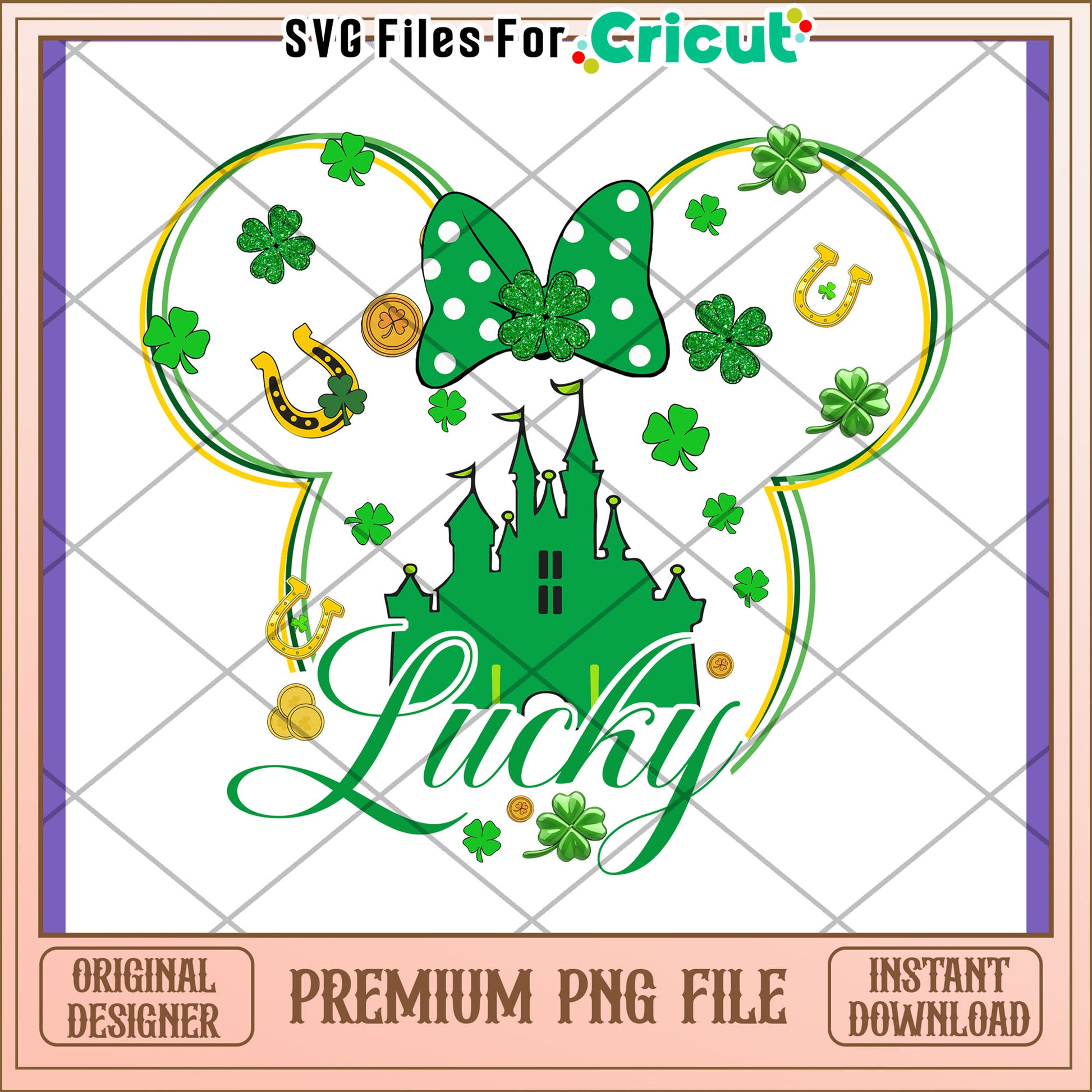 Lucky Minnie St Patricks Day PNG