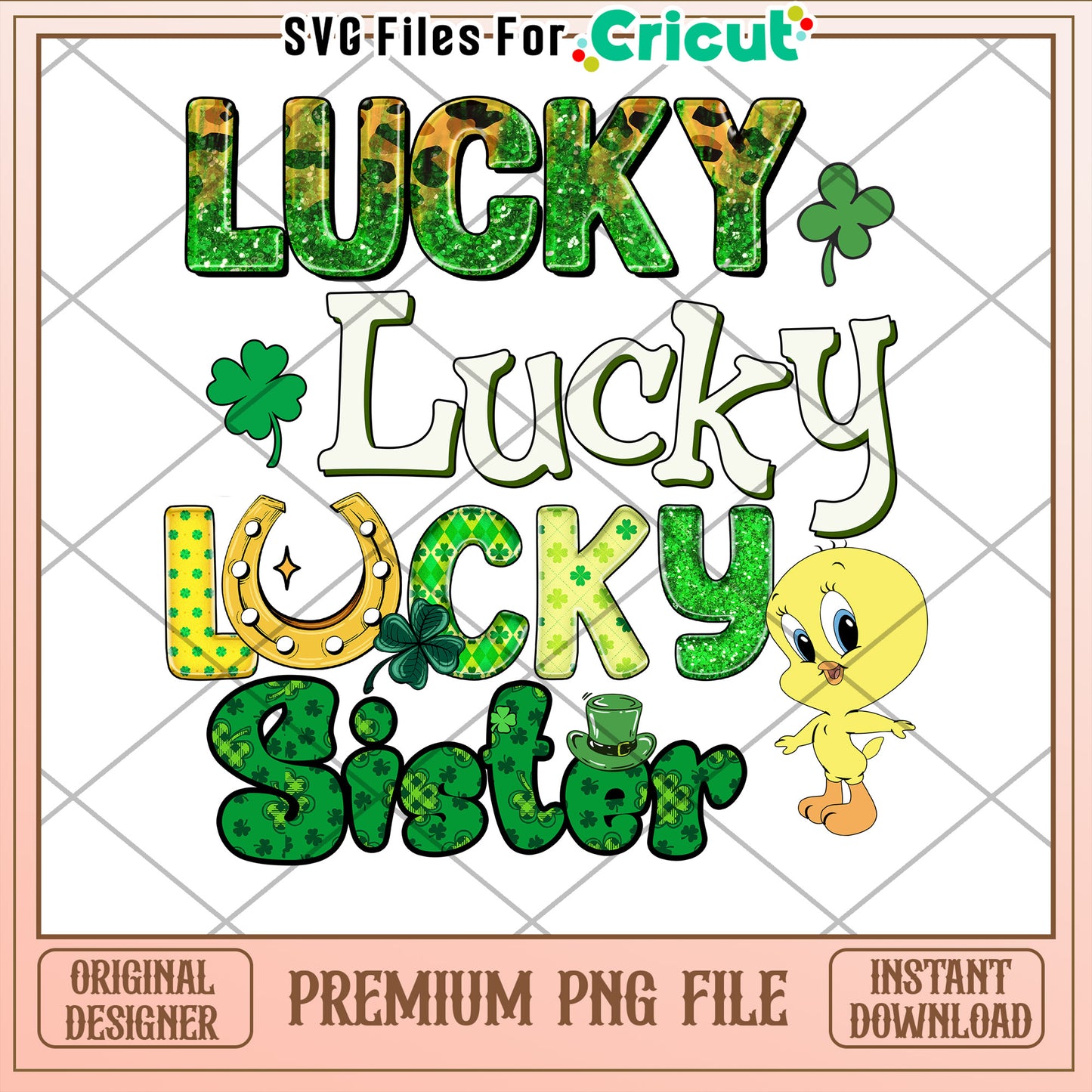 Lucky Sister St Patricks Day PNG