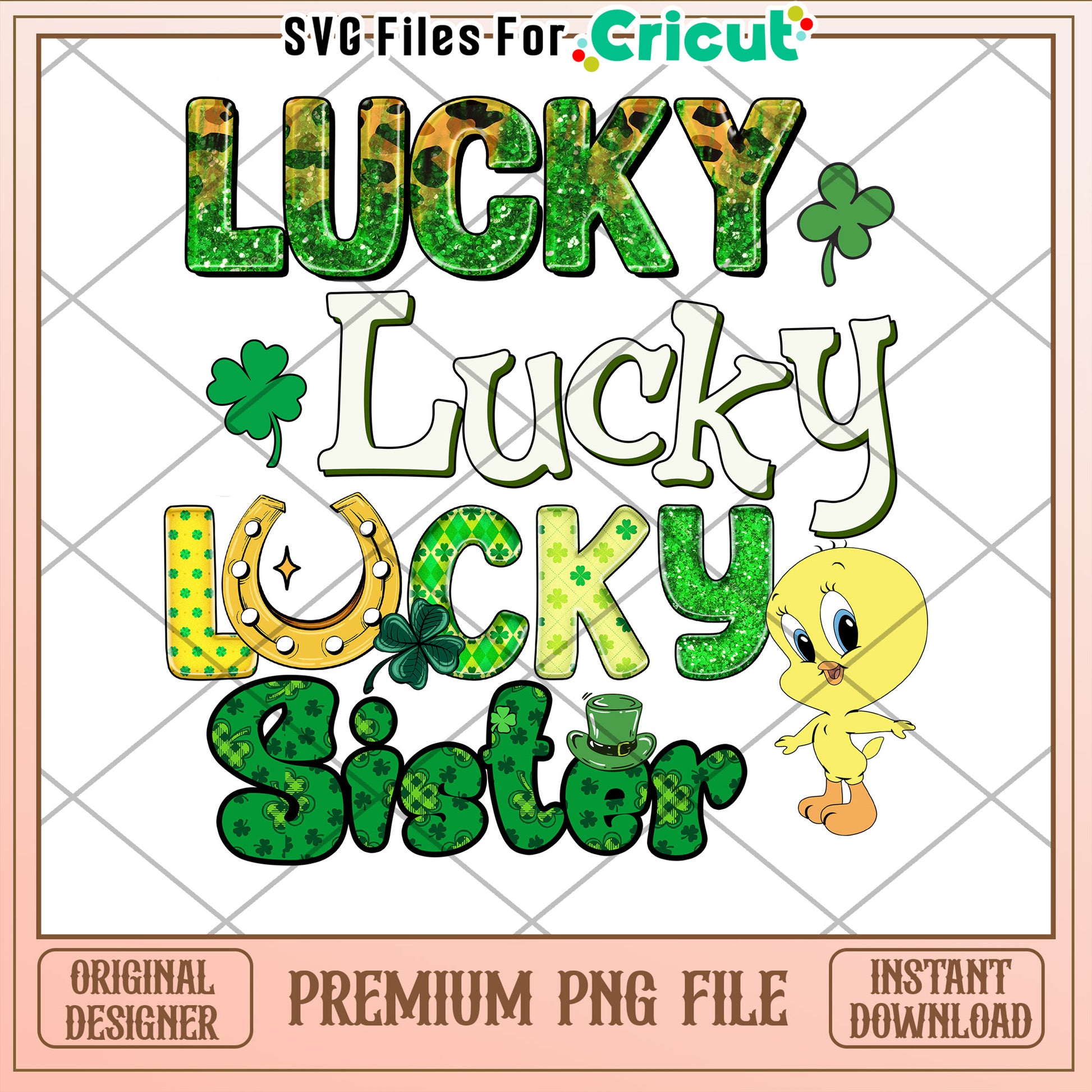 Lucky Sister St Patricks Day PNG