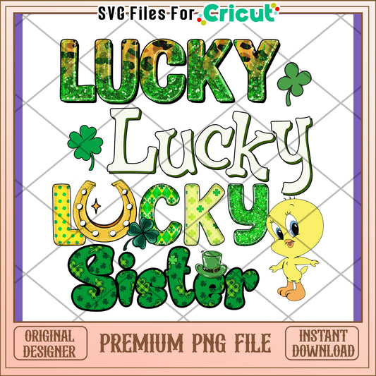 Lucky Sister St Patricks Day PNG