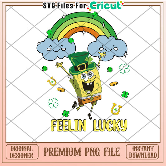 Lucky SpongeBob PNG for St Patricks Day Crafts Download