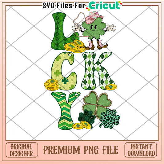 Lucky St Patricks Day PNG Sublimation