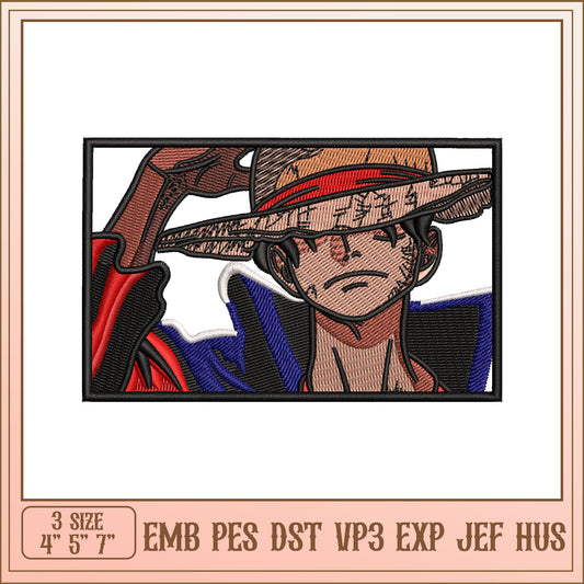 Luffy Embroidery Design - 3 Sizes
