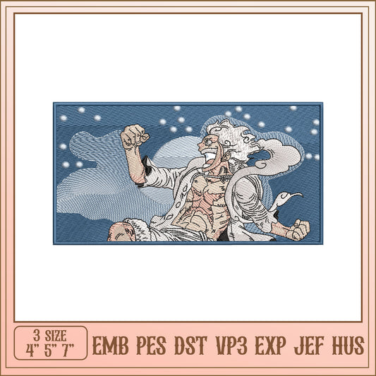 Luffy Embroidery Design - 3 Sizes EMB PES DST