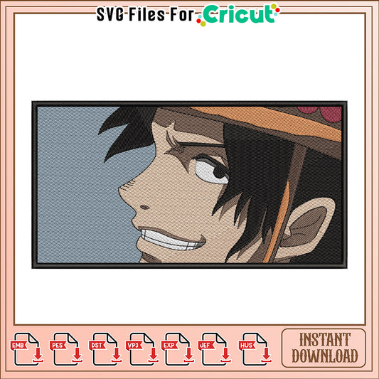 Luffy Embroidery Design - Instant Download