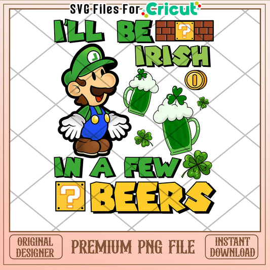 Luigi St Patricks Day PNG