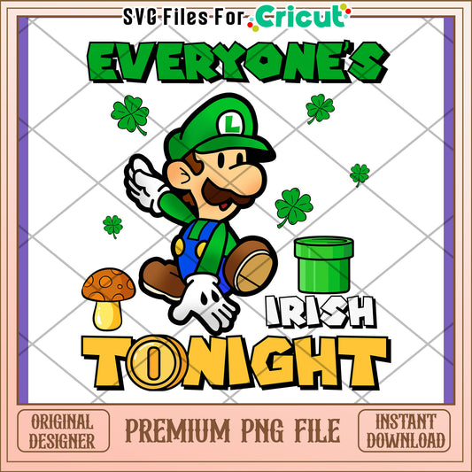 Luigi St Patricks Day PNG Design