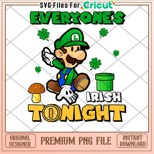 Luigi St Patricks Day PNG Download