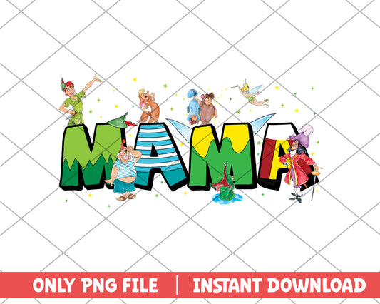 Mama disney Peter Pan and friends png