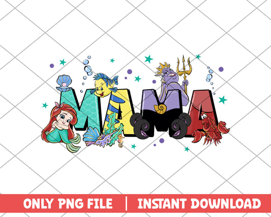 The Little Mermaid Disney Mama png