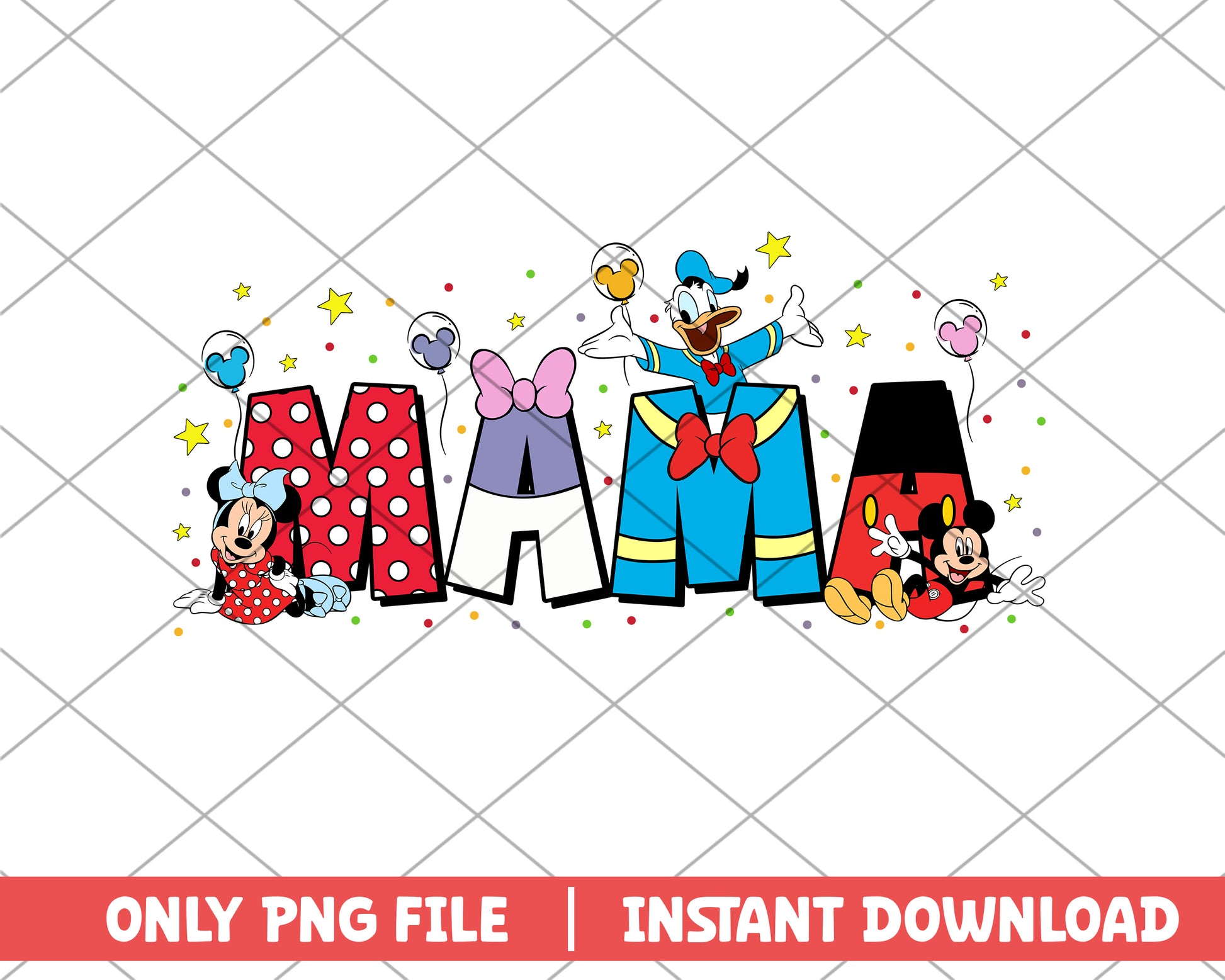 Mama disney mickey and duck png