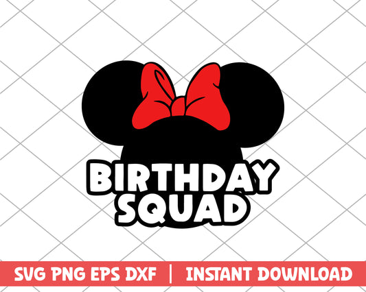 MInnie mouse birthday squad disney svg 