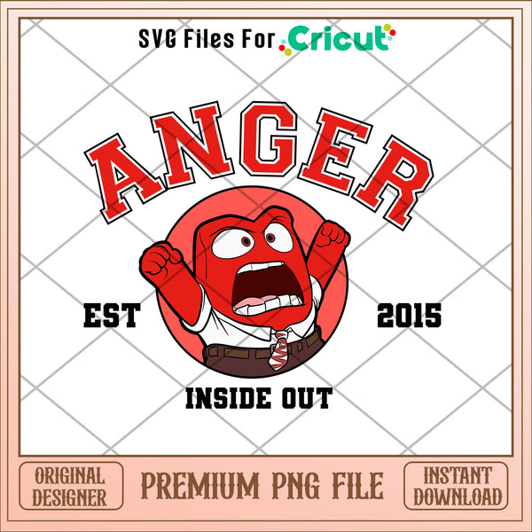 Inside out 2 anger png – svg files for cricut
