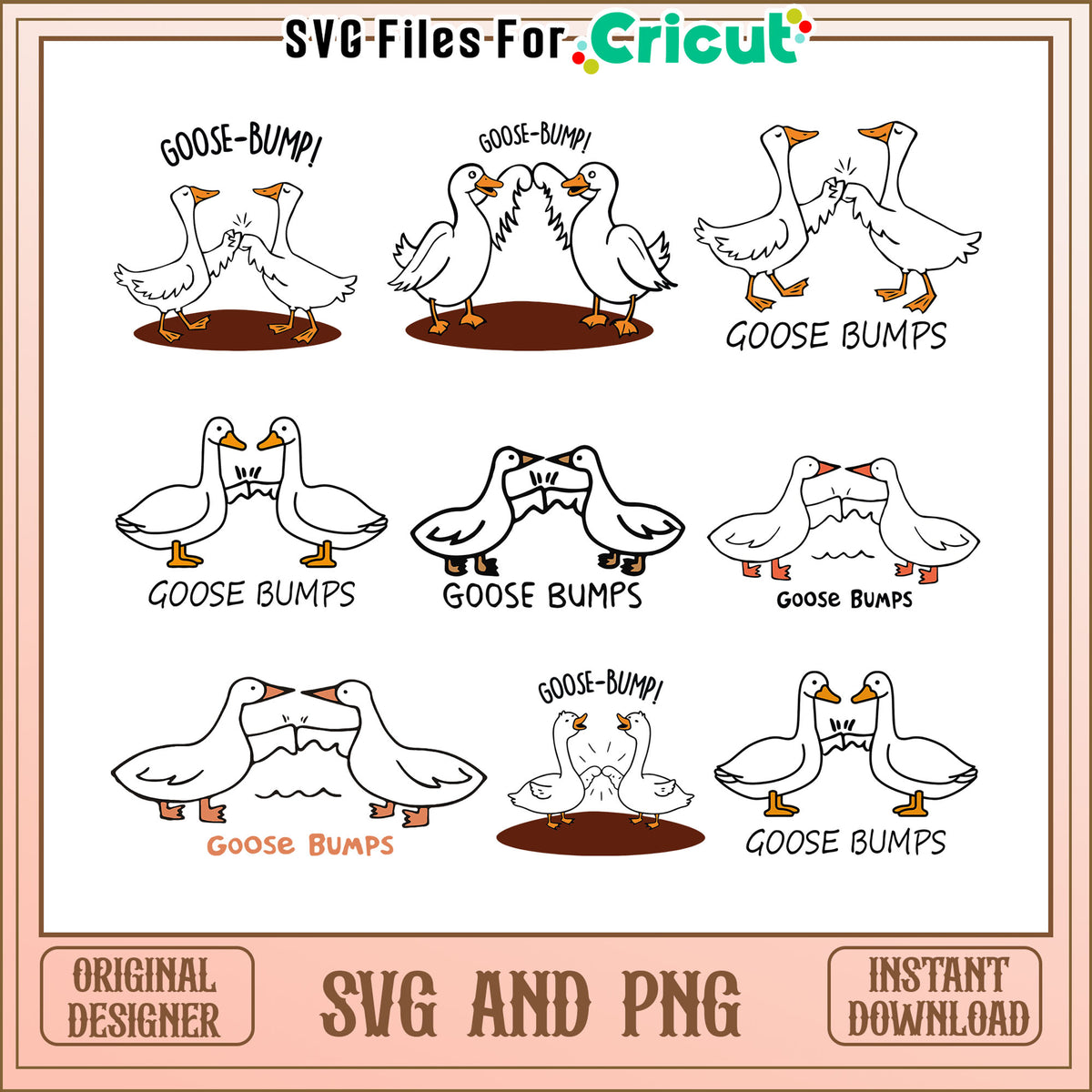 Goose bumps duck design bundle svg, goose bump svg, goose bumps series ...