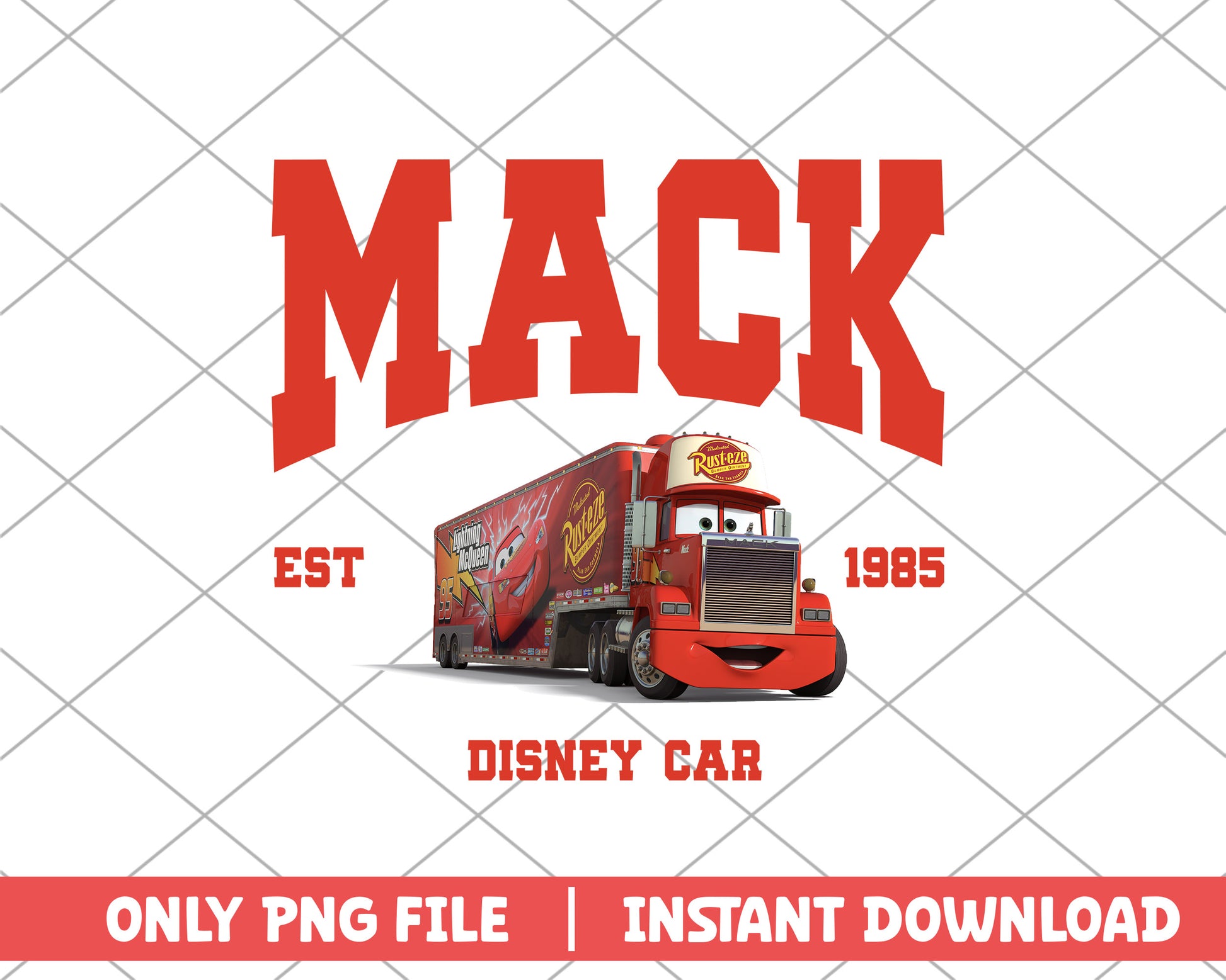 Mack character disney car png