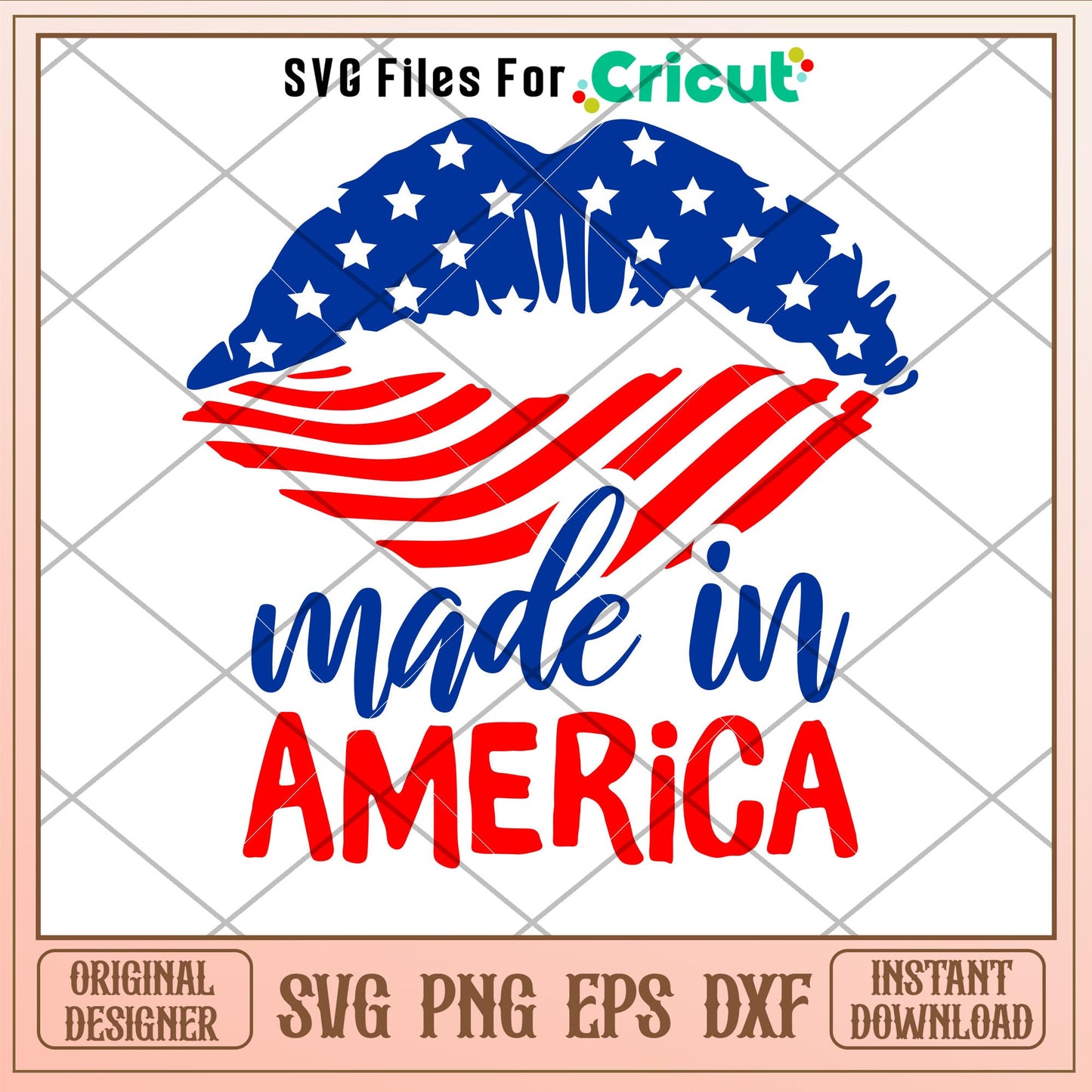 Made in America Lip, Made In America Lips Svg