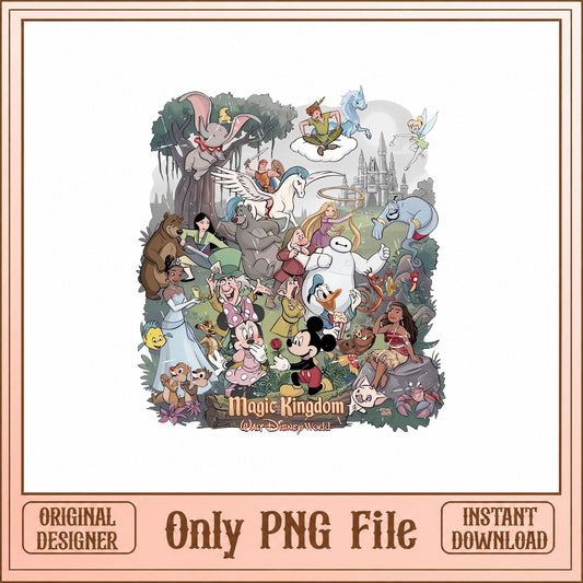 Magic Kingdom Disney Characters PNG, Walt Disney World, PNG File