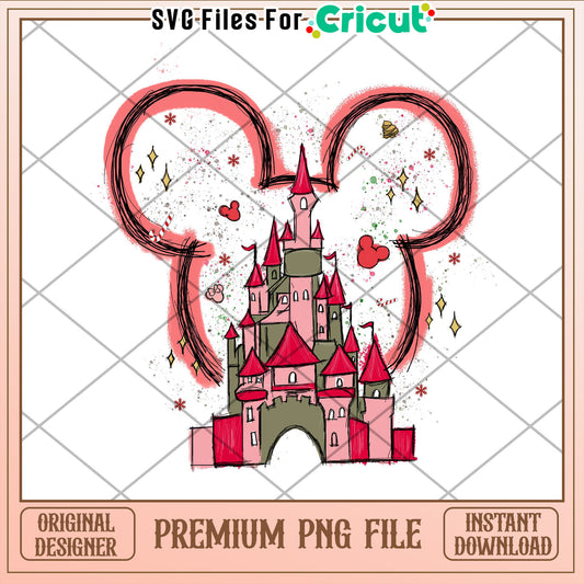 Magical Castle Mickey Mouse PNG File for Cricut Instant Download