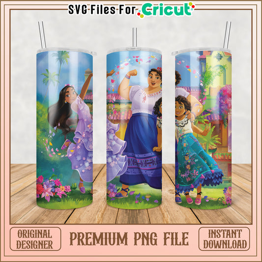 Magical Tumbler PNG Design for Cricut with Enchanted Characters