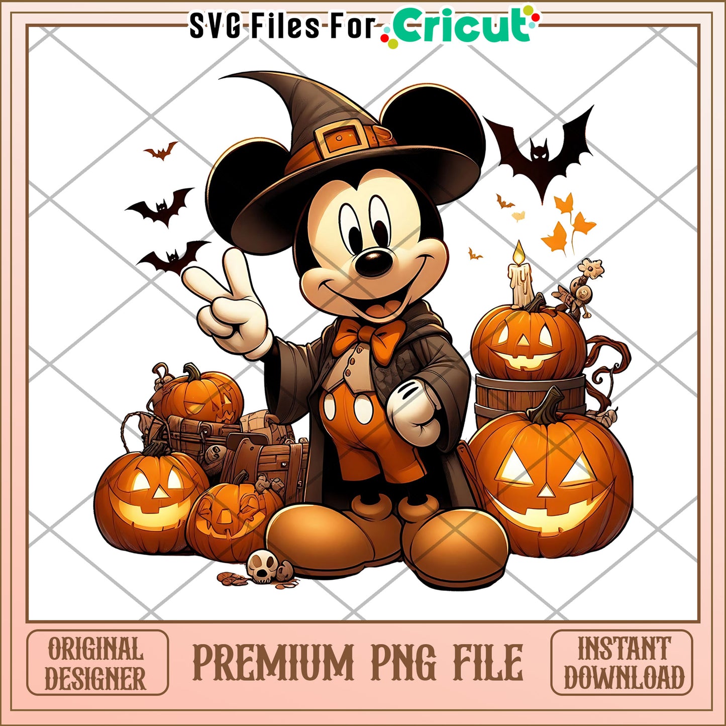 Magic halloween mickey png, halloween disney png, cute halloween design png