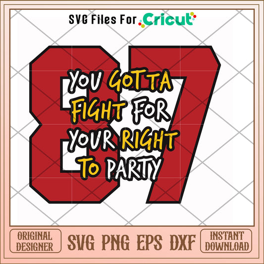 Mahomes you gotta fight for your right svg, Mahomes svg, new nfl svg