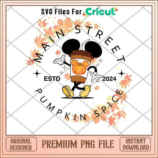 Main street pumpkin spice png, pumpkin png, halloween png