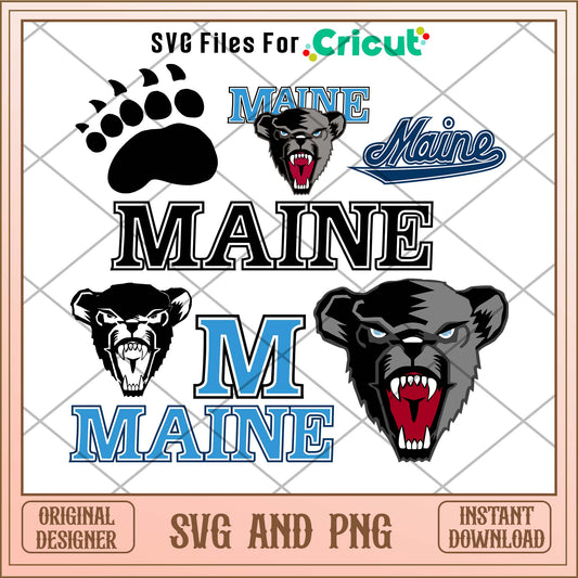 Maine Black Bears svg, Maine Black Bears svg bundle, NCAA svg