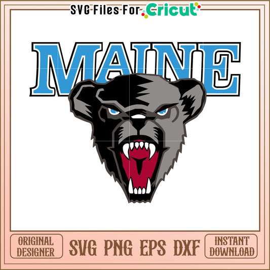 Maine Panther Logo SVG File, Instant Download for Cricut Users