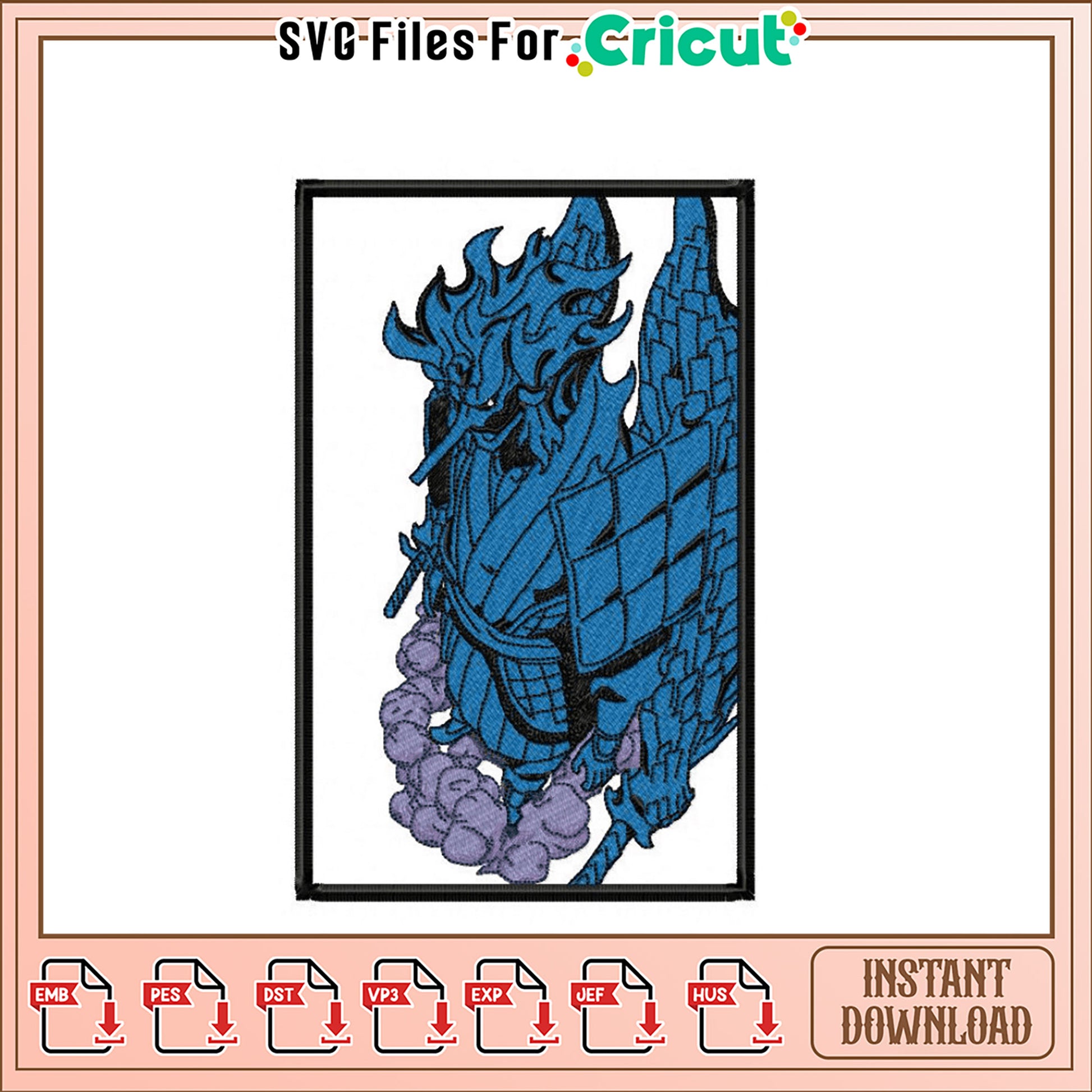 Majestic Dragon Embroidery Design for Creative Projects