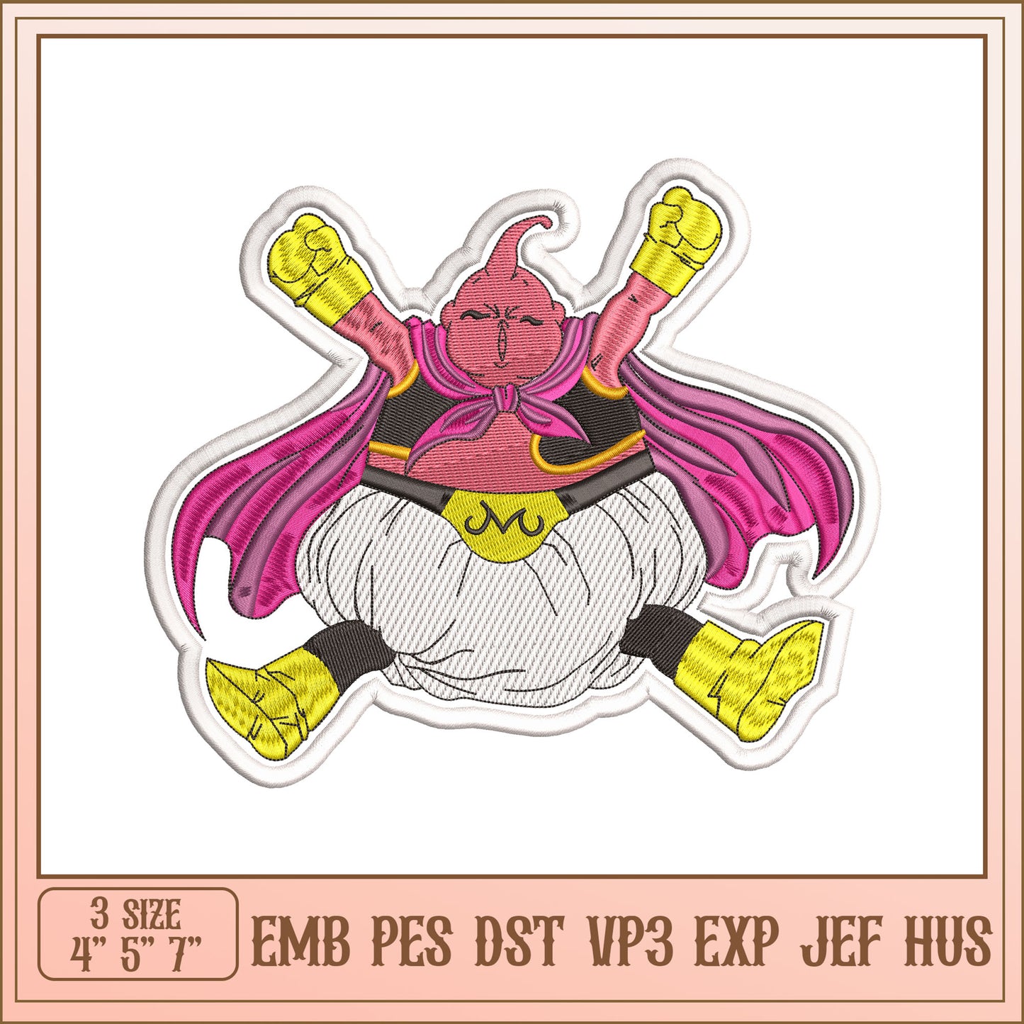 Majin Buu Embroidery Design - EMB PES DST Formats