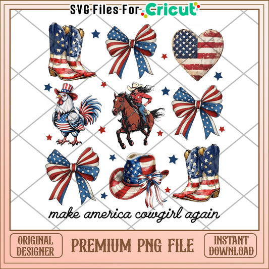 Make america cowgirl great again png,  america cow girl png