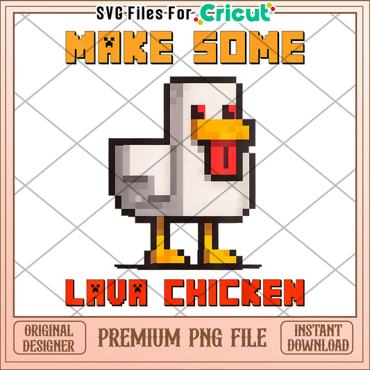 Make some lava chicken 2d creative design png, lava chicken png, steve's lava chicken  png