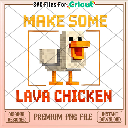 Make some lava chicken png file, lava chicken png, chicken in minecraft png
