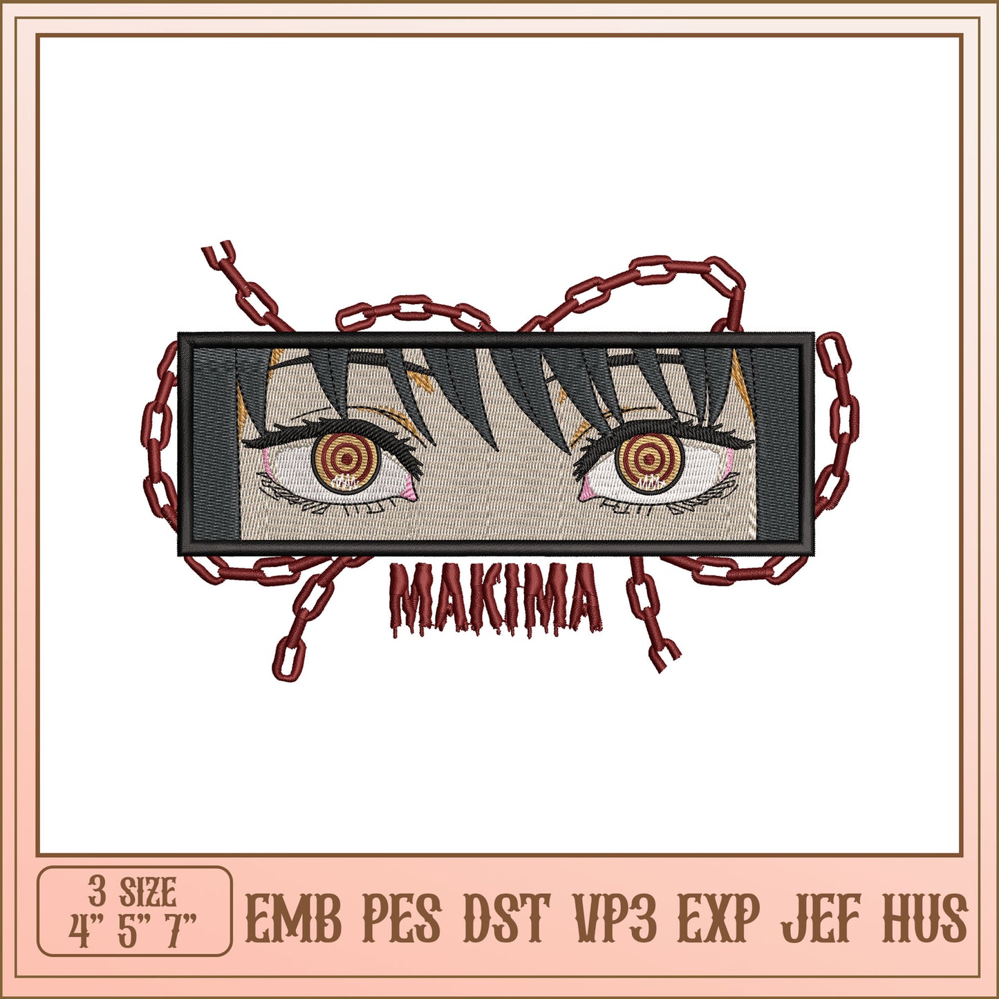 Makima Eyes Embroidery Design