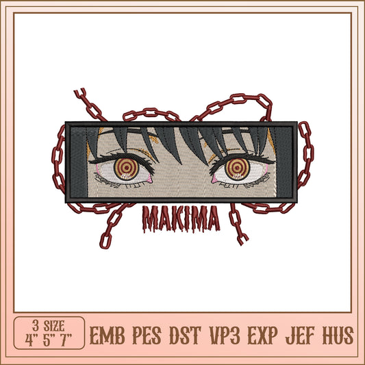 Makima Eyes Embroidery Design