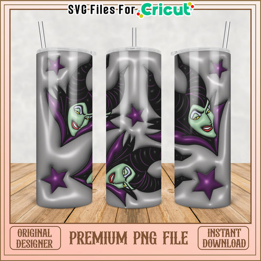 Maleficent Tumbler PNG Design
