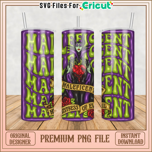 Maleficent Tumbler PNG Design Instant Download
