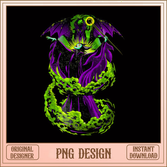 Maleficent Dragon Sublimation PNG, Evil Villain Design, Disney PNG