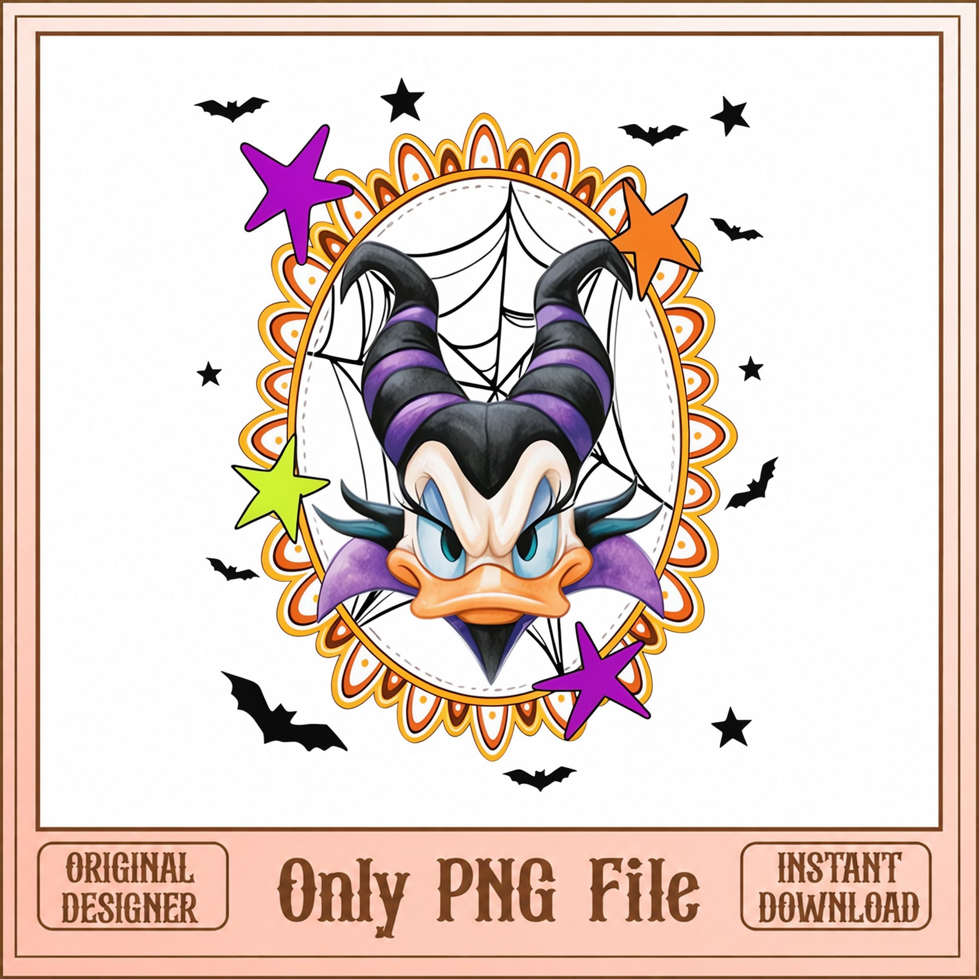 Maleficent Duck PNG, Disney Halloween PNG, Witch Clipart PNG