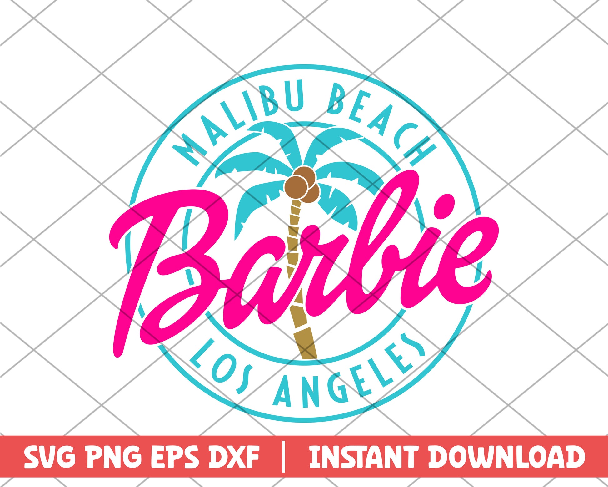 Malibu beach barbie los angeles barbie svg 