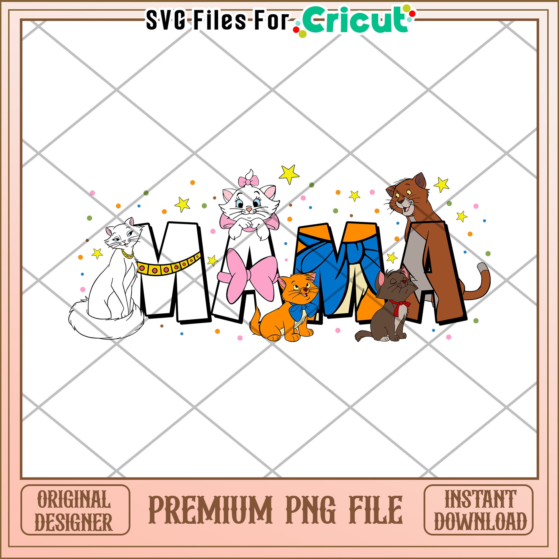 Mama Cats PNG Cricut Design