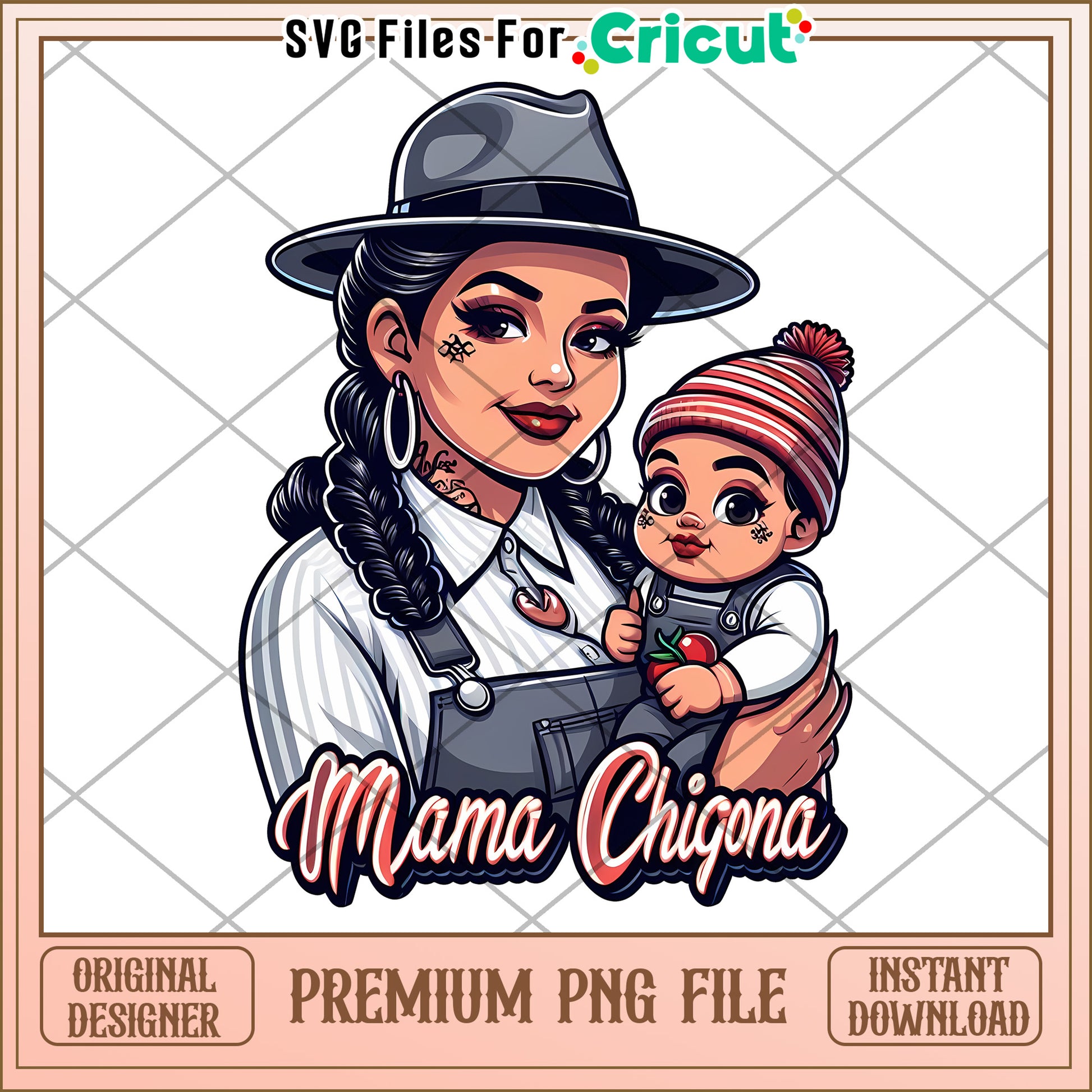 Mama Chicana PNG Premium Design Download