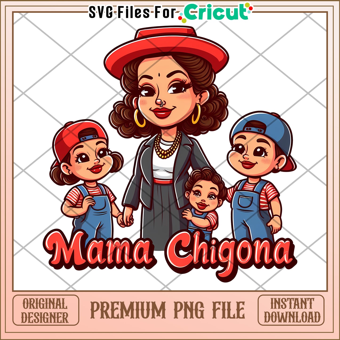 Mama Chigona PNG Family Cartoon