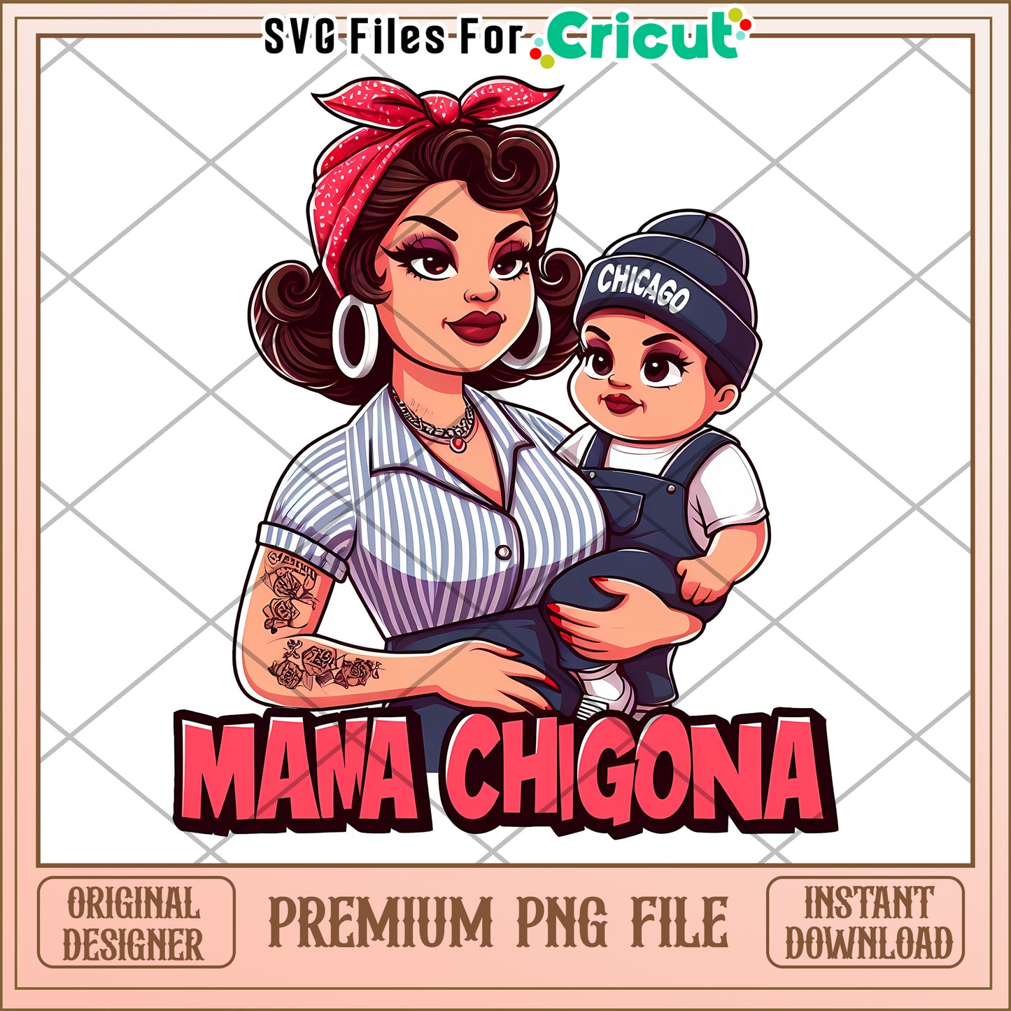Mama Chigona PNG Sublimation Design