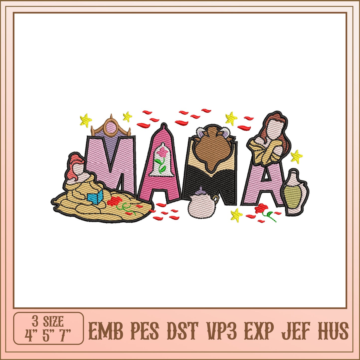 Mama Disney Embroidery Design
