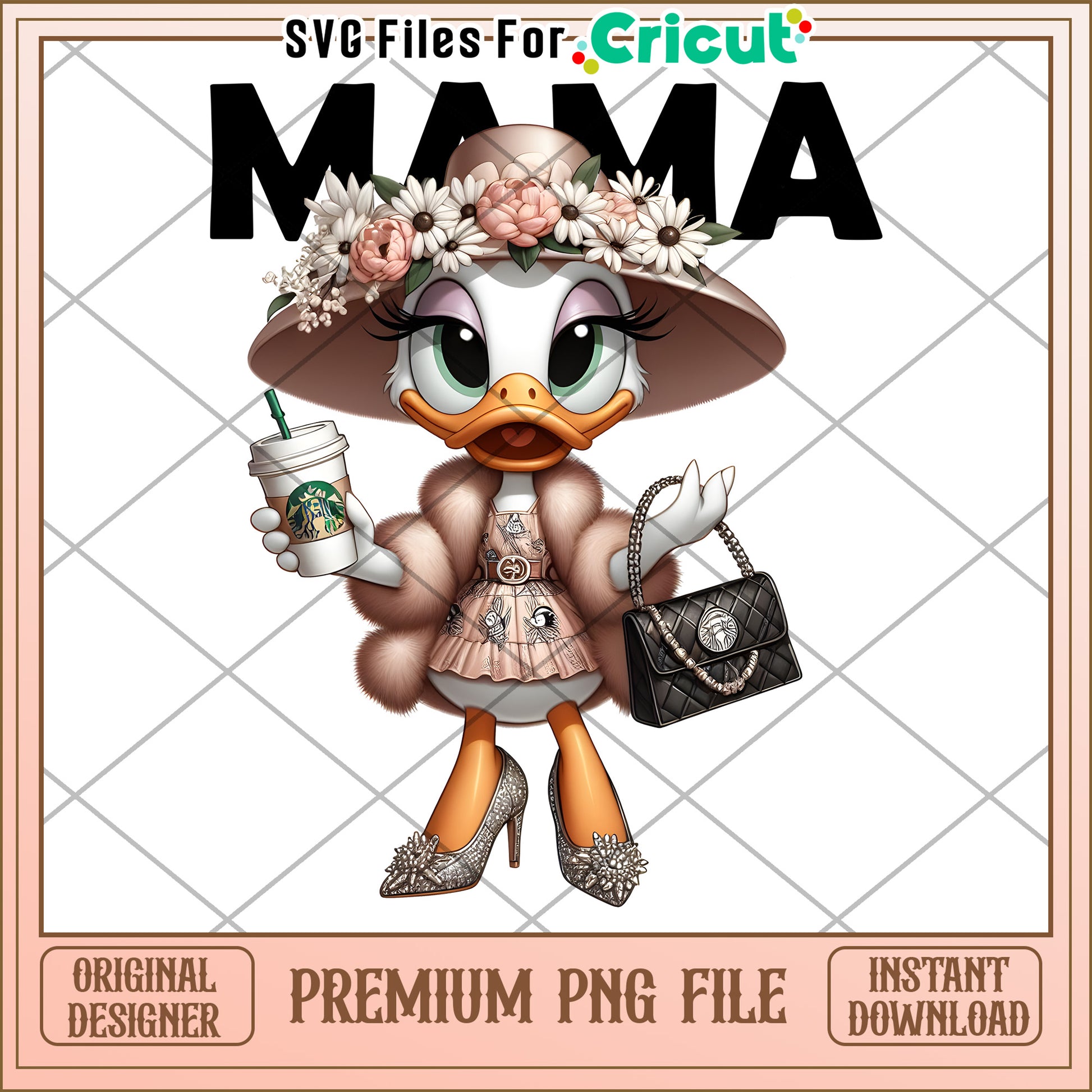 Mama Duck PNG Sublimation Design