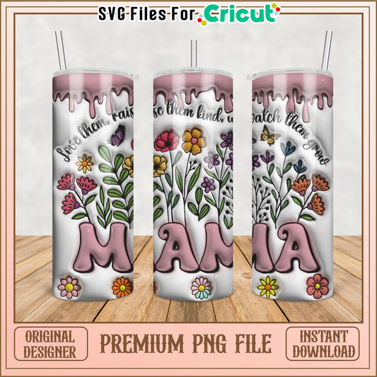 Mama Floral Tumbler PNG